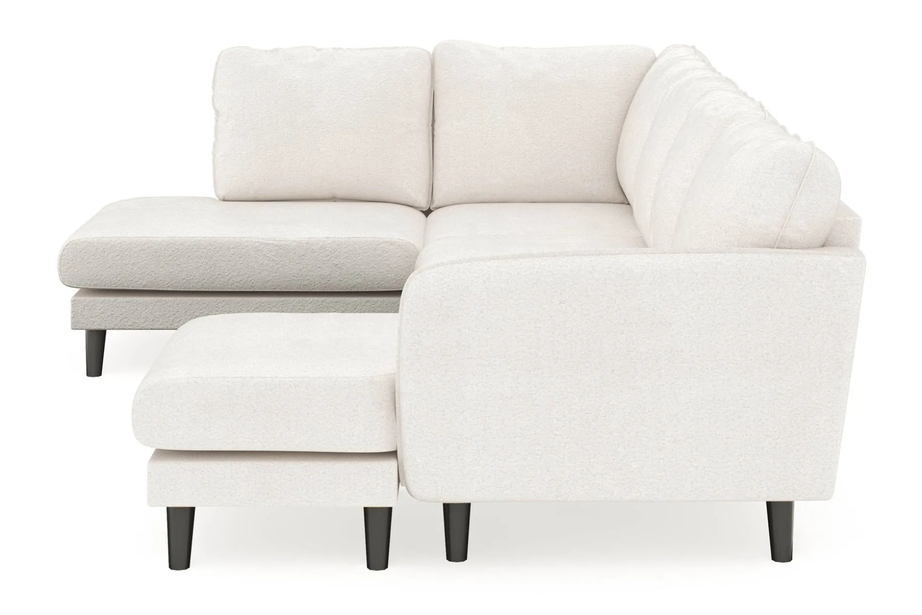 Trend Lyx 4-seters Høyrevendt U-formet Sofa med Divan og Sjeselong i Bouclé
