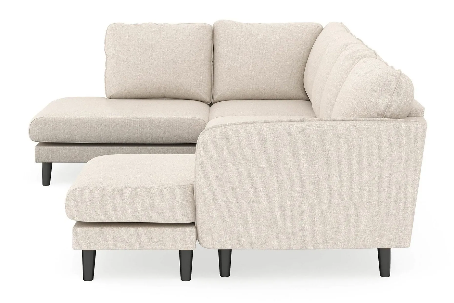 Trend Lyx 4-seters Høyrevendt U-formet Sofa med Divan og Sjeselong i Stoff