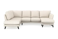 Trend Lyx 4-seters Høyrevendt U-formet Sofa med Divan og Sjeselong i Stoff