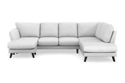 Trend Lyx 4-seters Venstrevendt U-formet Sofa med Divan og Sjeselong i Stoff