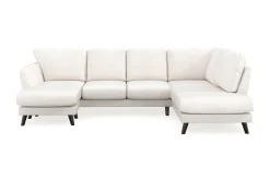 Trend Lyx 4-seters Venstrevendt U-formet Sofa med Divan og Sjeselong i Bouclé