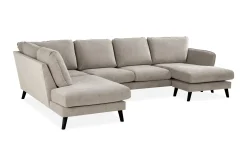 Trend Lyx 4-seters Venstrevendt U-formet Sofa med Divan og Sjeselong i Stoff