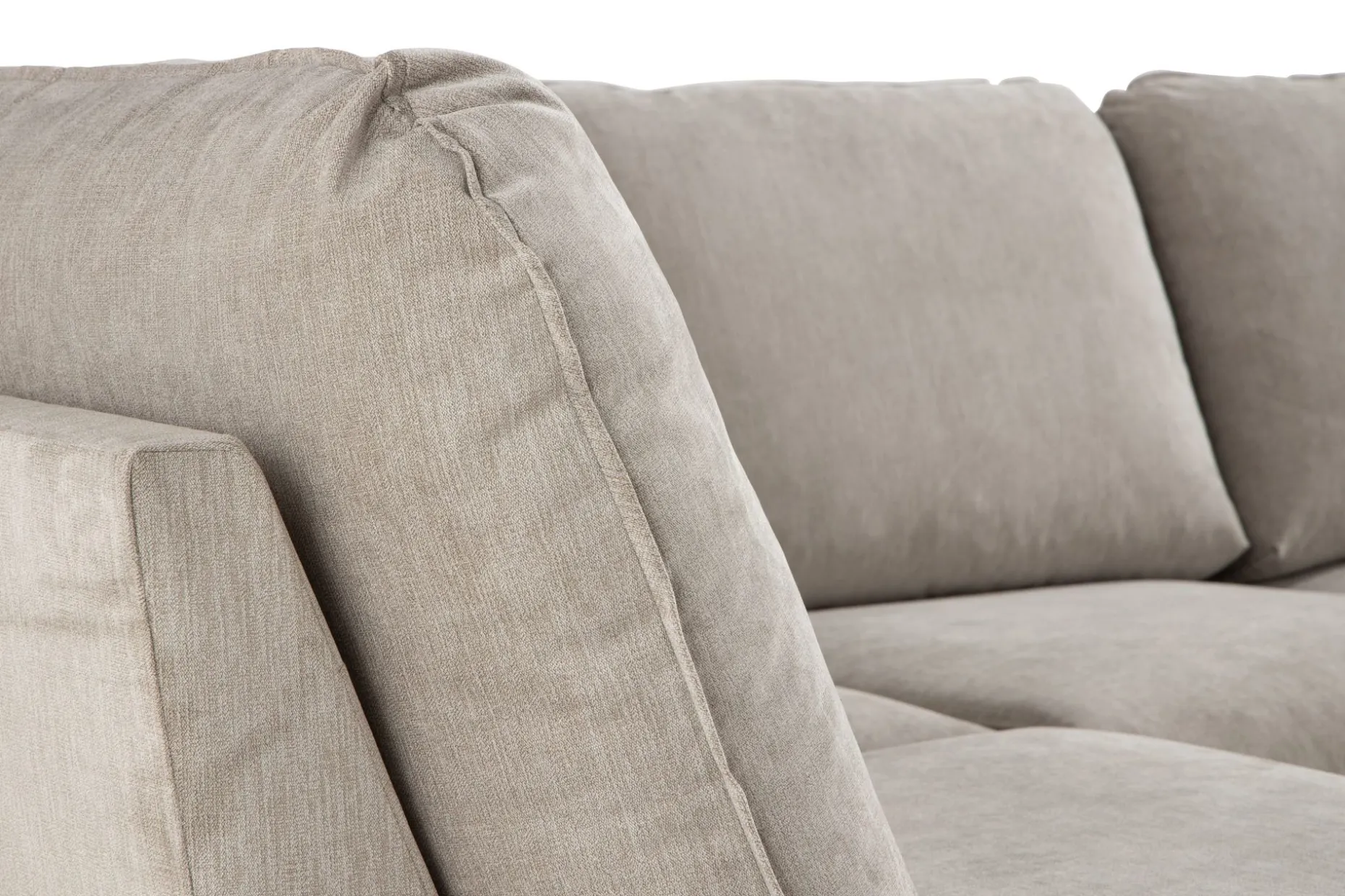 Trend Lyx 4-seters Venstrevendt U-formet Sofa med Divan og Sjeselong i Stoff