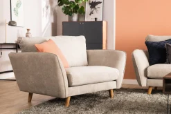 Trend Lyx 4-seters Venstrevendt L-formet Sjeselongsofa i Stoff