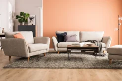 Trend Lyx 4-seters Venstrevendt L-formet Sjeselongsofa i Stoff