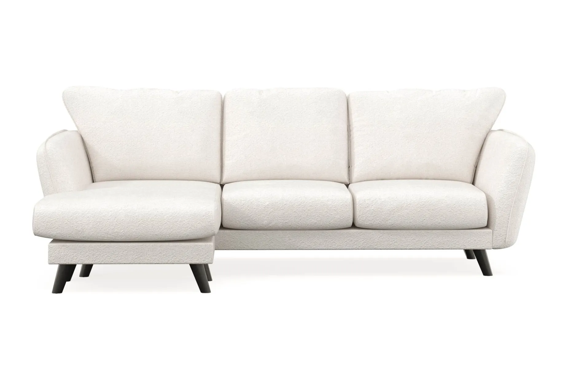 Trend Lyx 3-seters Venstrevendt L-formet Sjeselongsofa i Bouclé