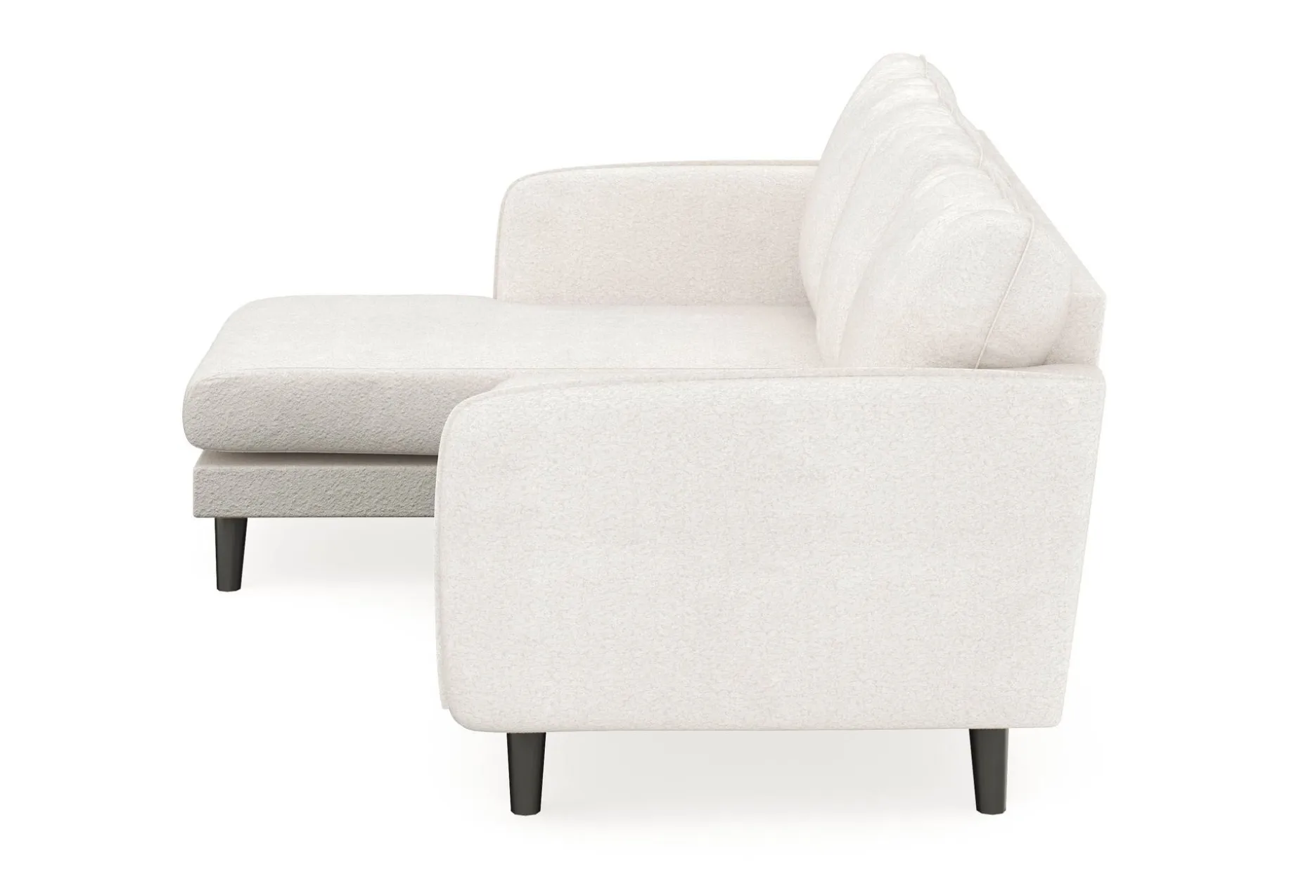 Trend Lyx 3-seters Venstrevendt L-formet Sjeselongsofa i Bouclé