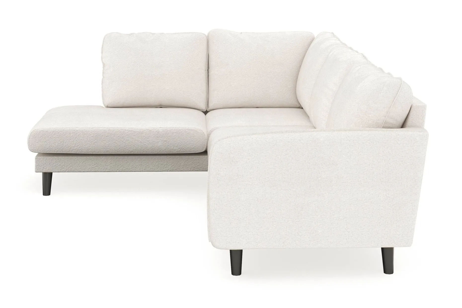 Trend Lyx 4-seters Venstrevendt L-formet Sjeselongsofa i Bouclé