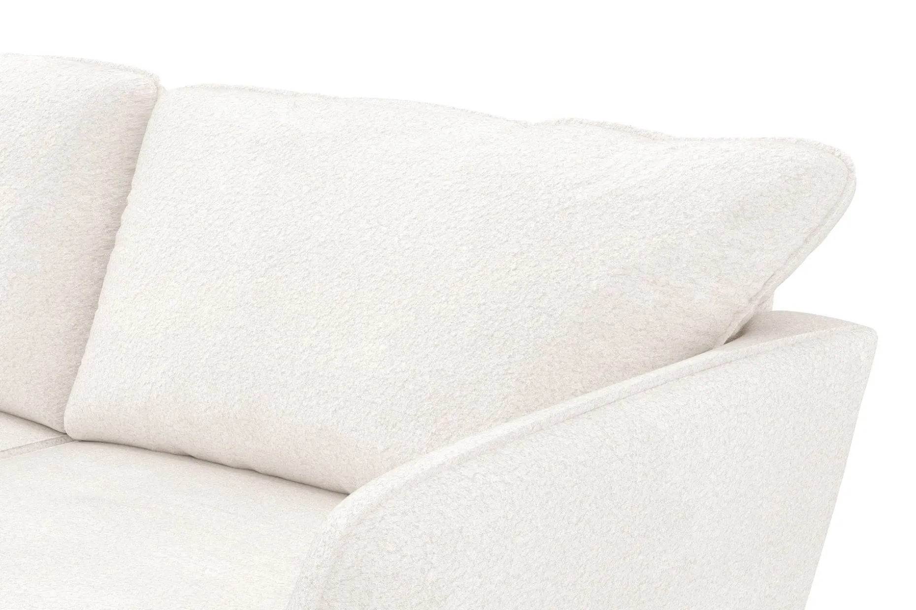 Trend Lyx 4-seters Venstrevendt L-formet Sjeselongsofa i Bouclé