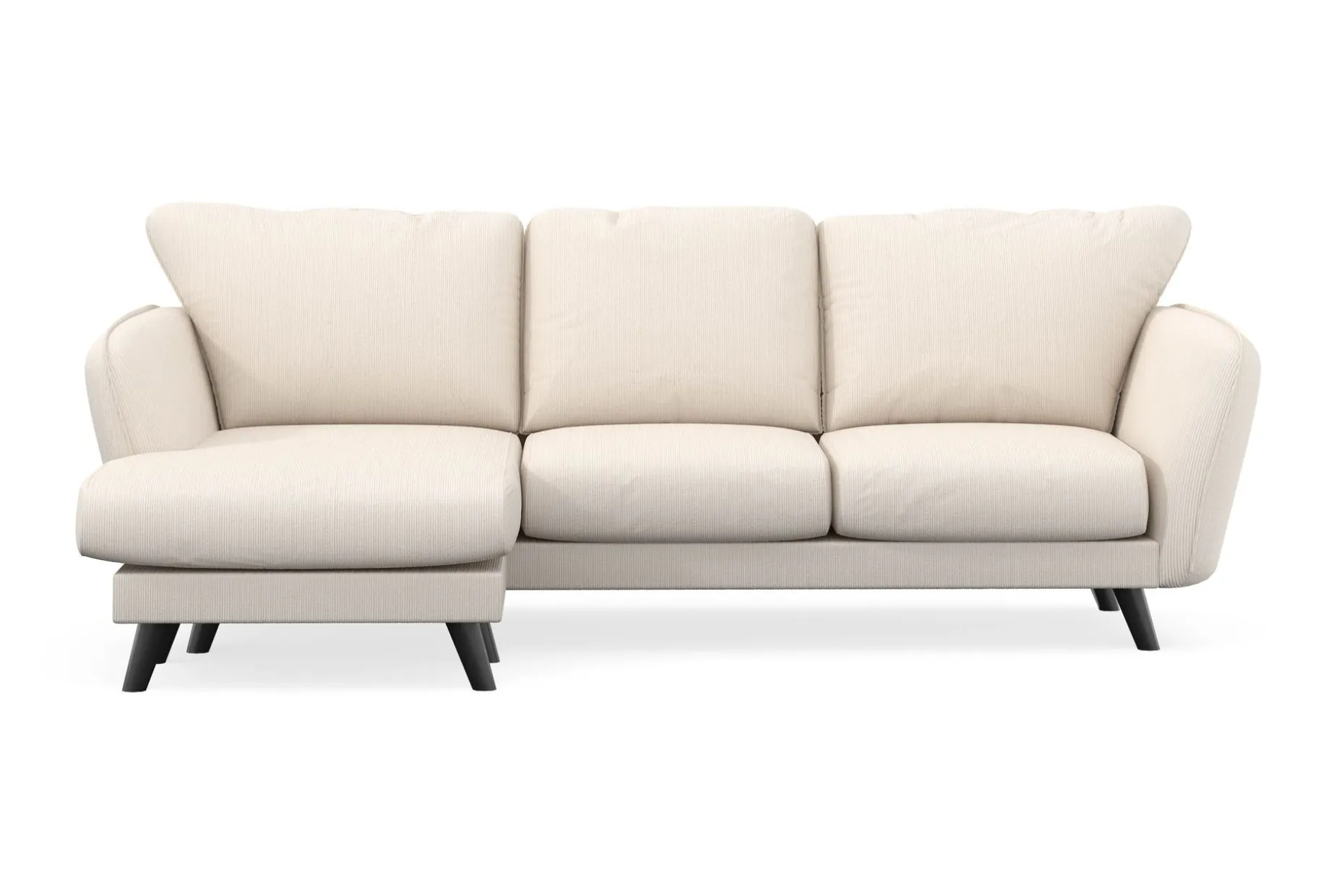 Trend Lyx 3-seters Venstrevendt L-formet Sjeselongsofa i Stoff