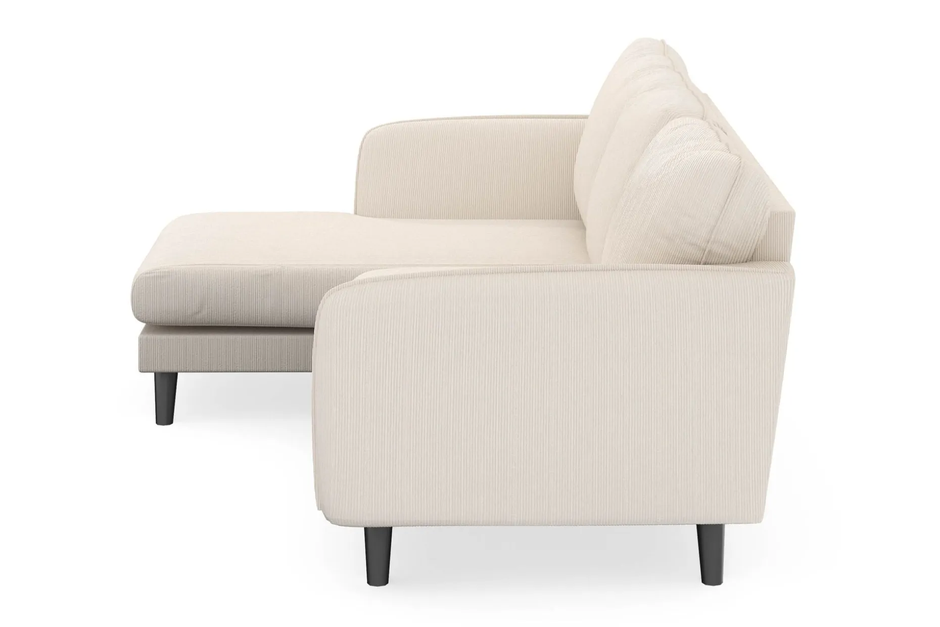 Trend Lyx 3-seters Venstrevendt L-formet Sjeselongsofa i Stoff