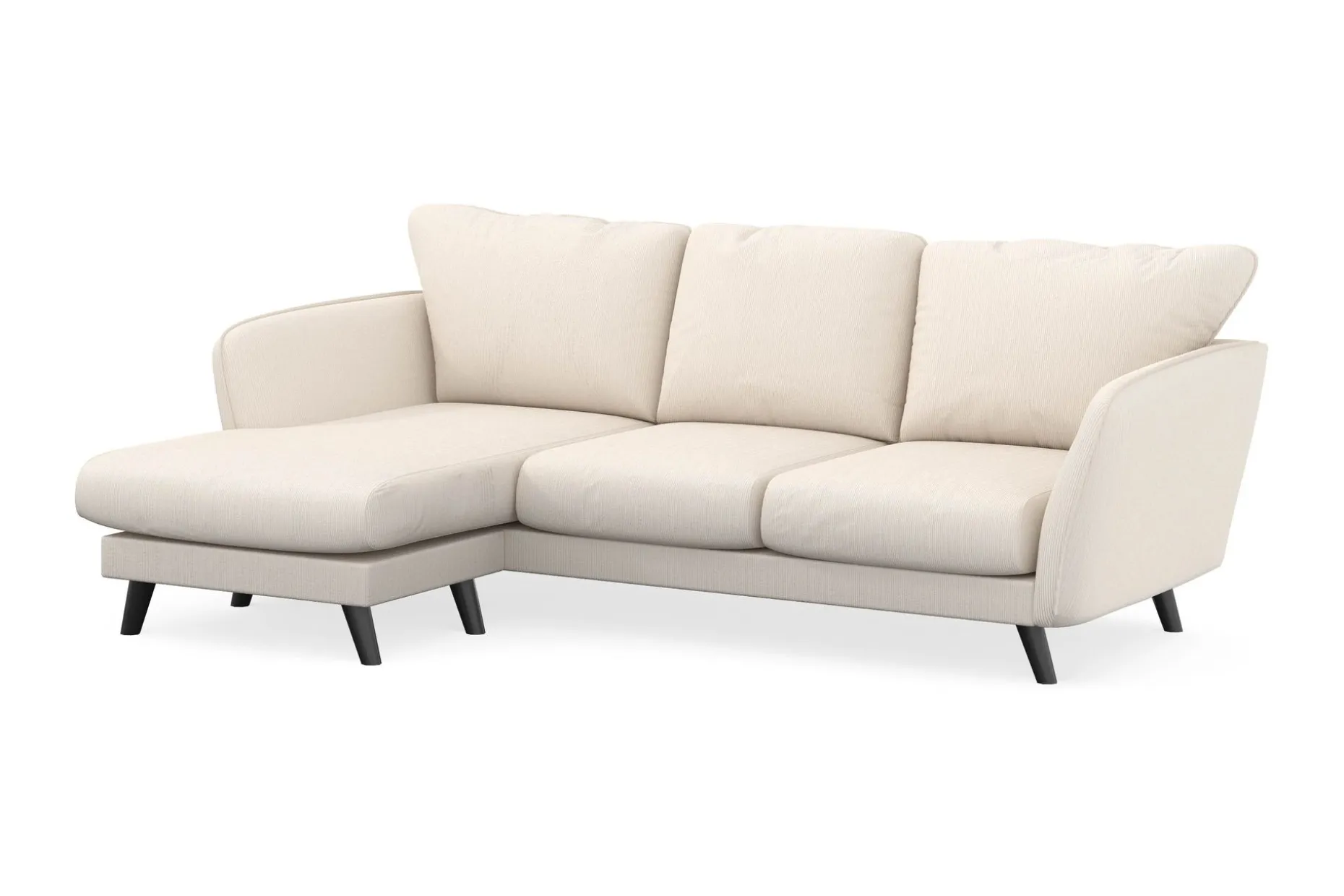 Trend Lyx 3-seters Venstrevendt L-formet Sjeselongsofa i Stoff
