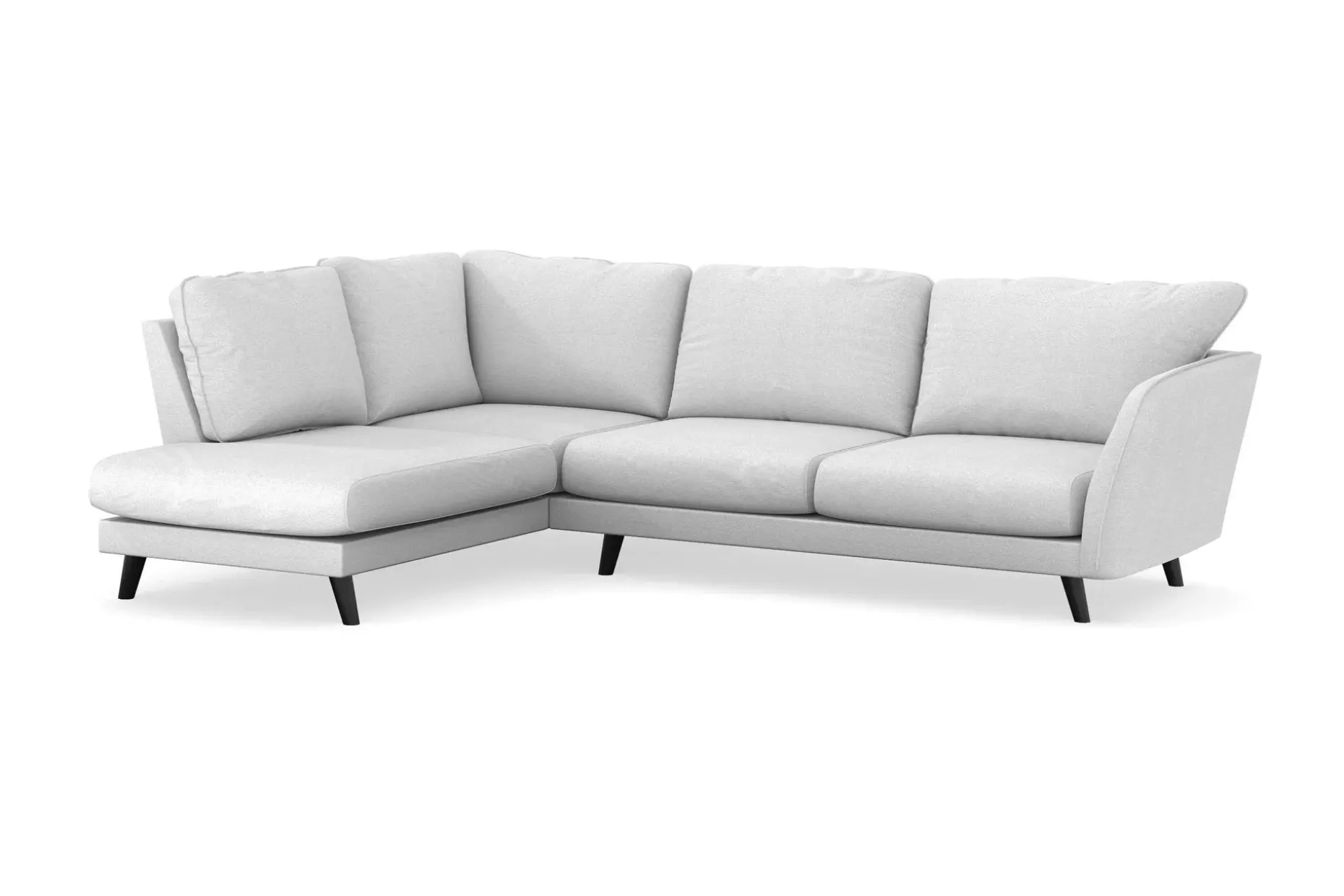 Trend Lyx 4-seters Venstrevendt L-formet Sjeselongsofa i Stoff