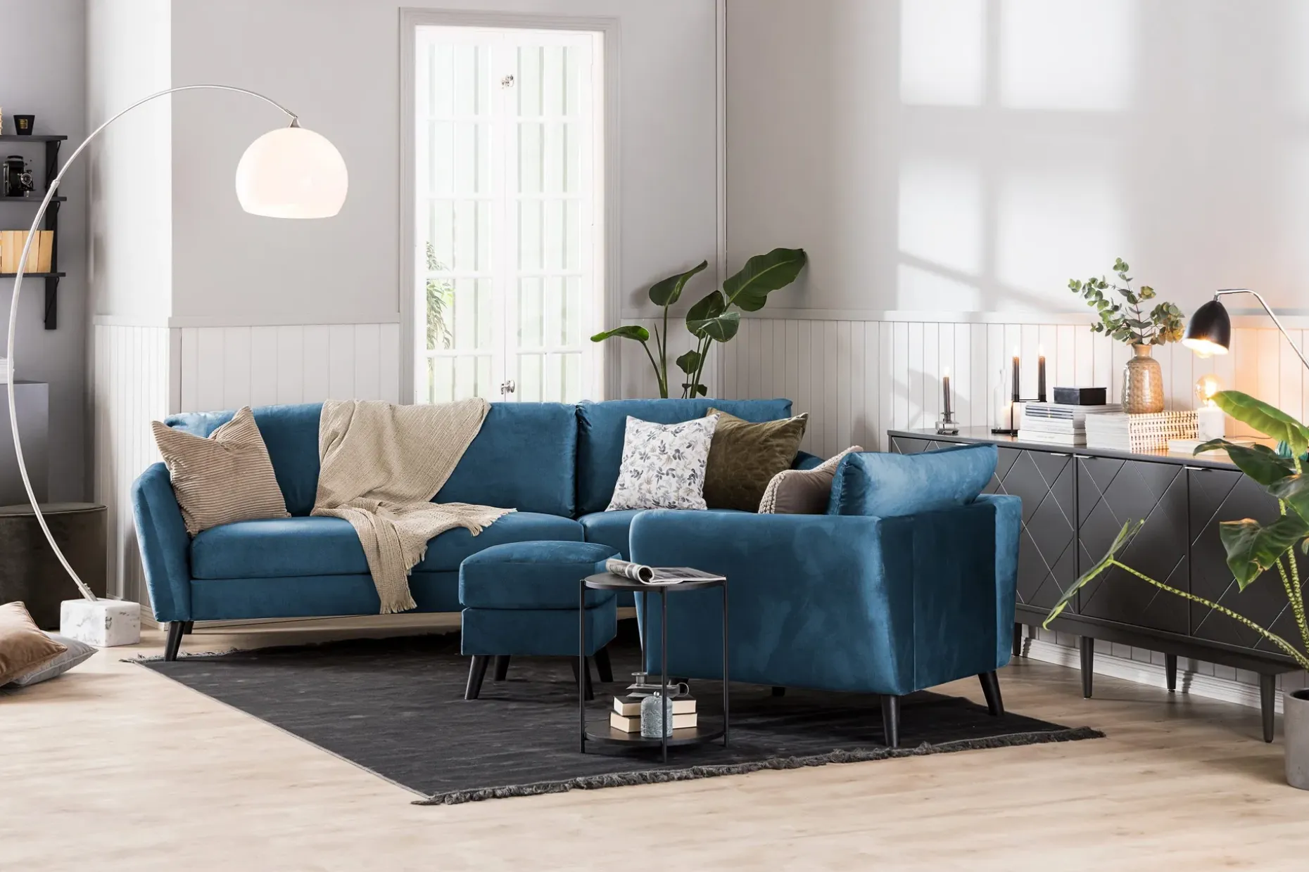 Trend 2-seters Fløyelssofa