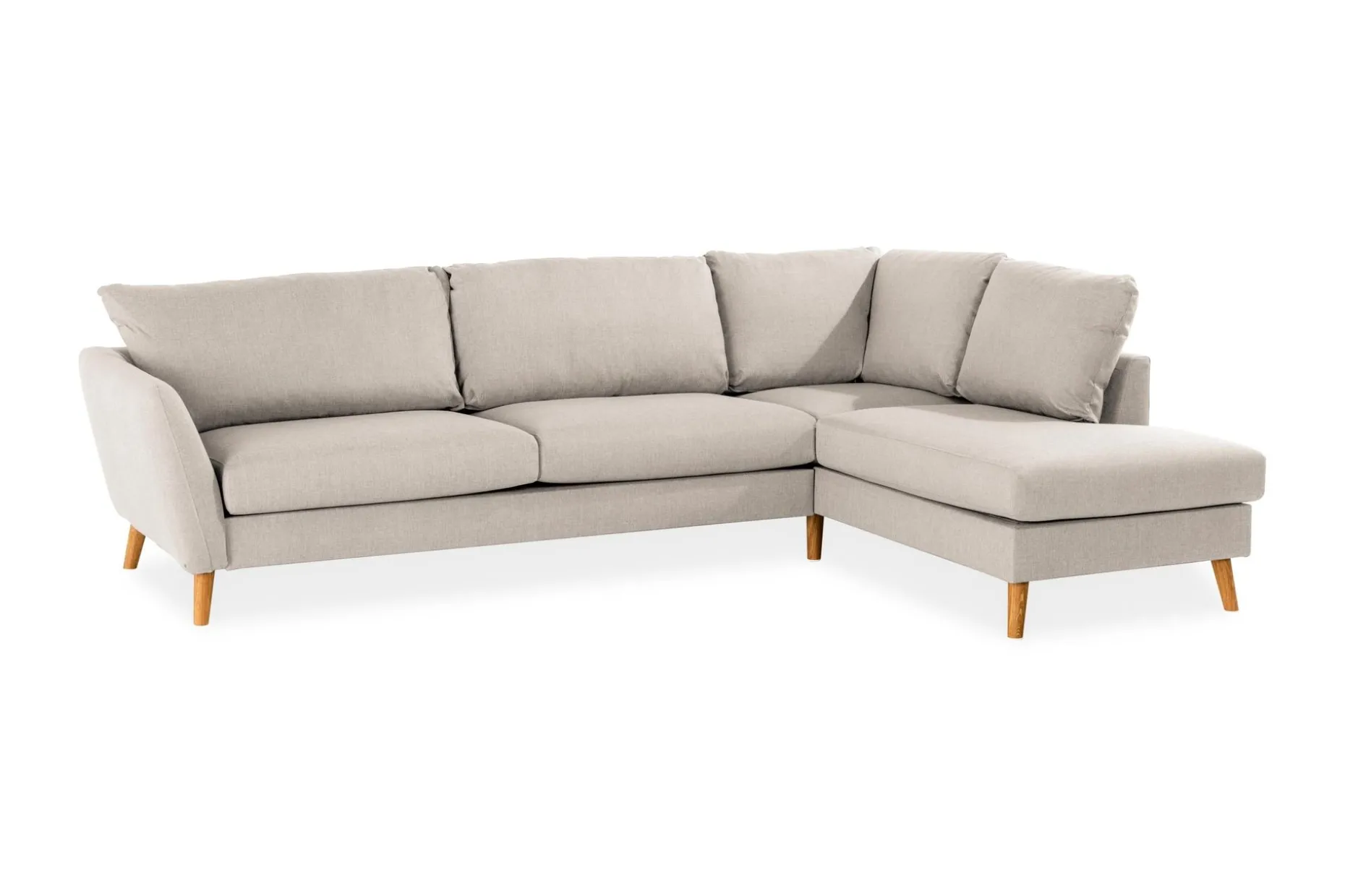 Trend 4-seters Høyrevendt L-formet Sjeselongsofa i Stoff 280 cm bred