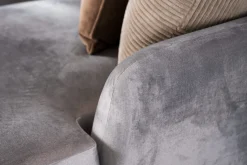 Trend 5-seters Høyrevendt L-formet Hjørnesofa med Divan i Fløyel