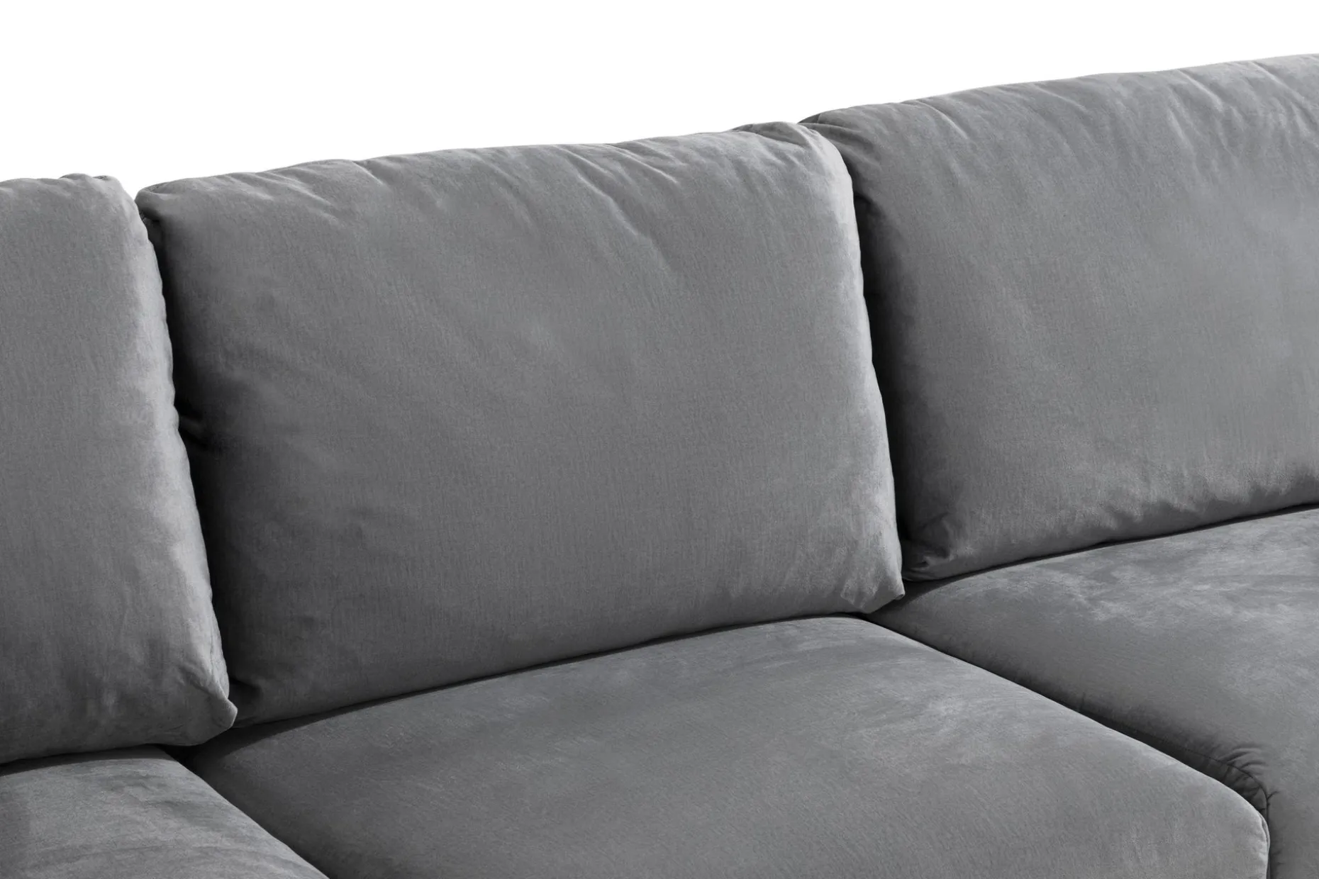 Trend 5-seters Høyrevendt L-formet Hjørnesofa med Divan i Fløyel
