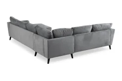Trend 5-seters Høyrevendt L-formet Hjørnesofa med Divan i Fløyel