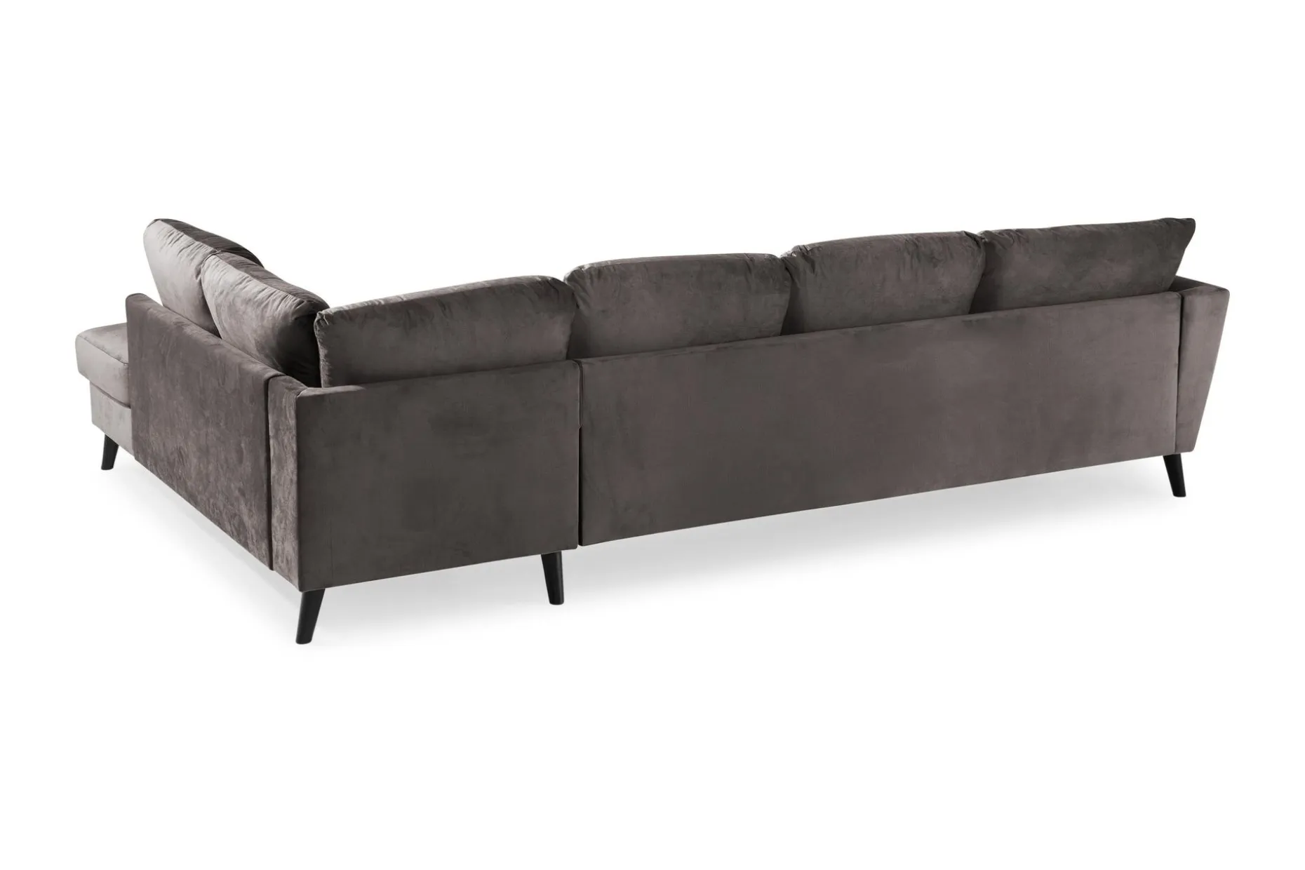 Trend 4-seters Høyrevendt U-formet Sofa med Divan og Sjeselong i Fløyel