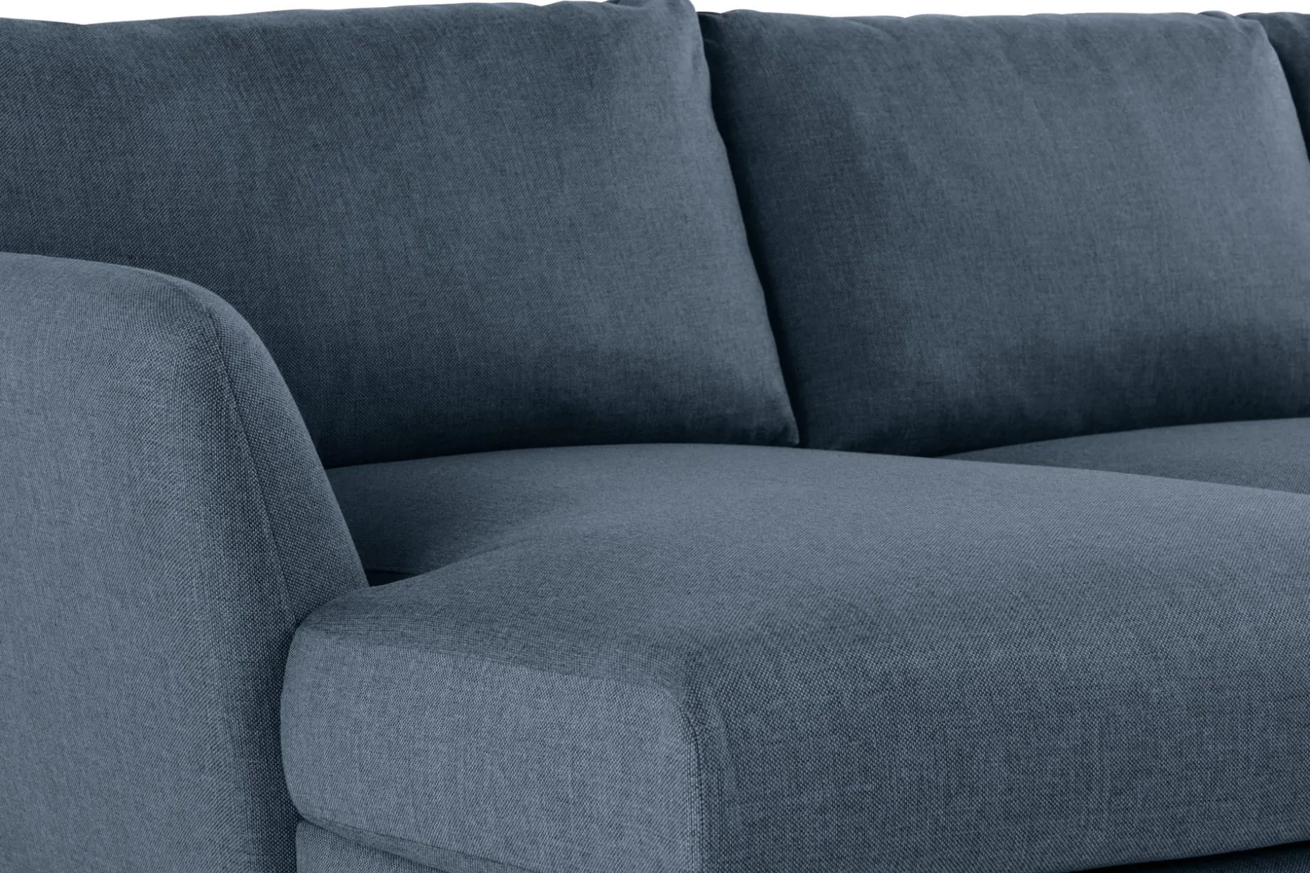 Trend 4-seters Høyrevendt U-formet Sofa med Divan og Sjeselong i Stoff