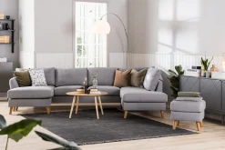 Trend 5-seters Høyrevendt U-formet Hjørnesofa med Divan i Stoff
