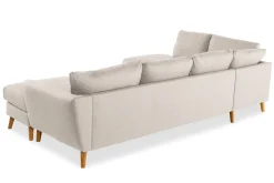 Trend 4-seters Venstrevendt U-formet Sofa med Divan og Sjeselong i Stoff