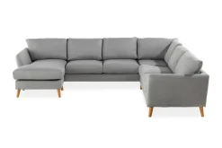 Trend 5-seters Venstrevendt U-formet Hjørnesofa med Divan i Stoff