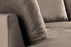 Trend 4-seters Venstrevendt U-formet Sofa med Divan og Sjeselong i Fløyel