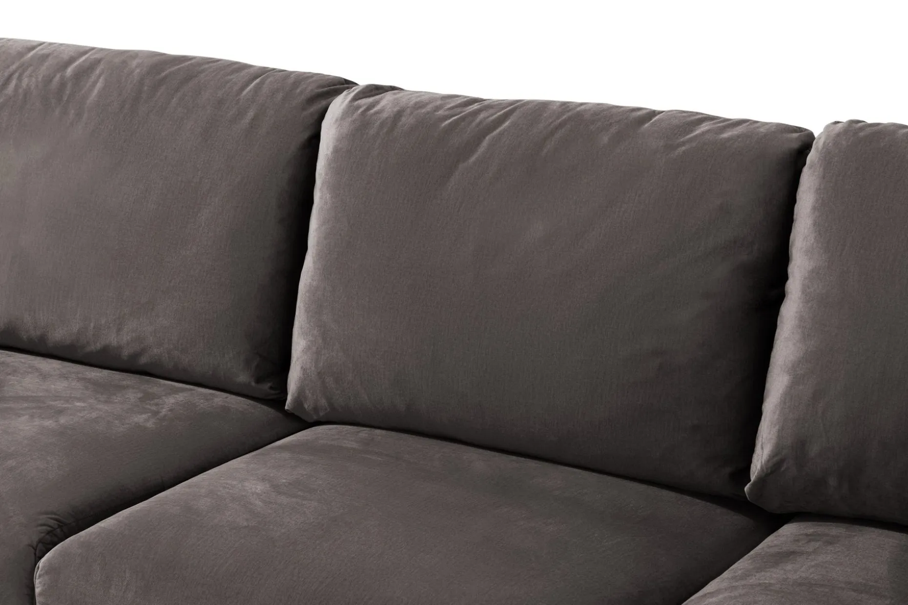 Trend 5-seters Venstrevendt U-formet Hjørnesofa med Divan i Fløyel