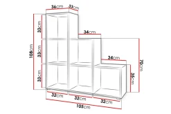 Trio Hylle 105x33x108 cm
