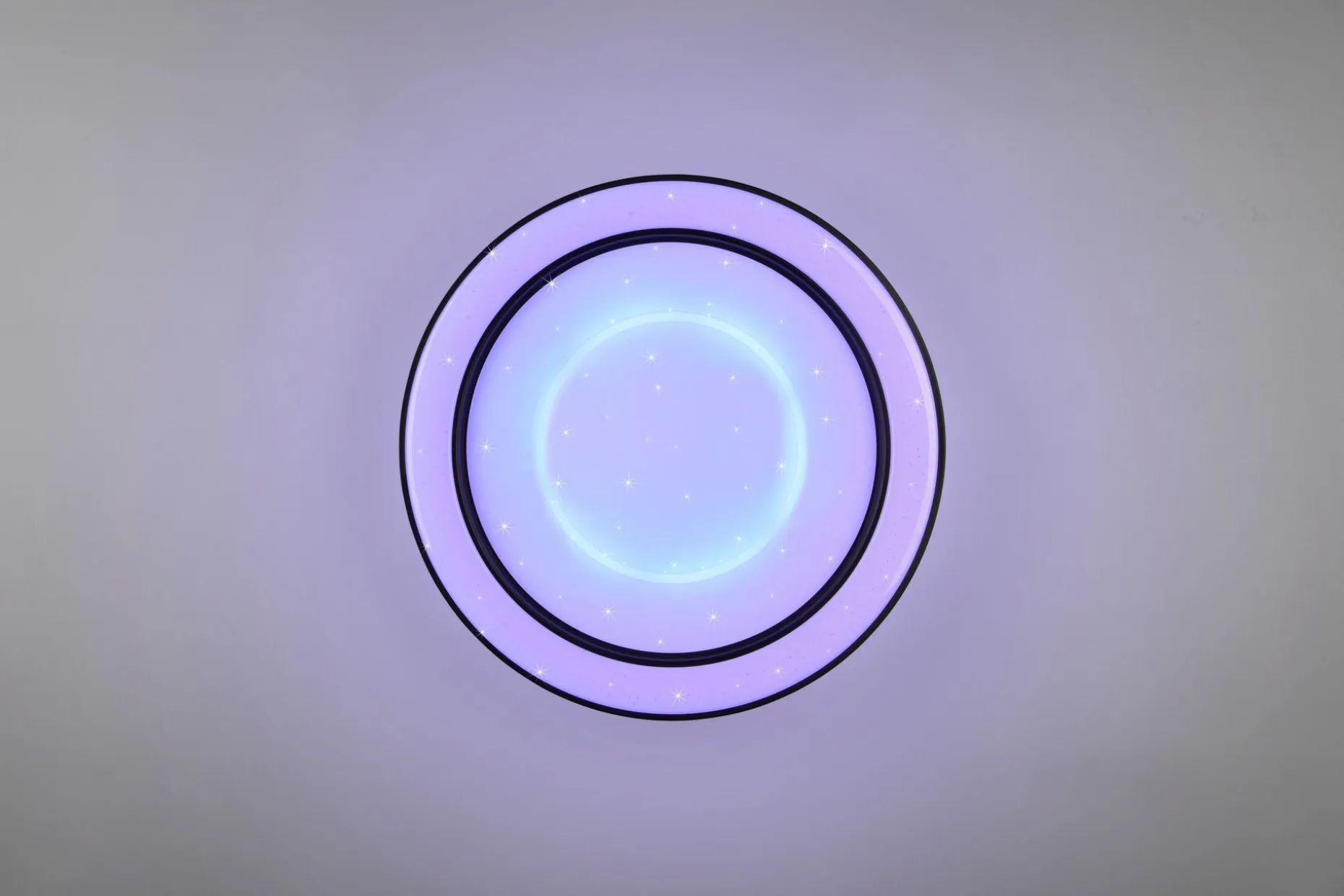 Trio Lighting Arco LED plafond matt svart starlight RGBW