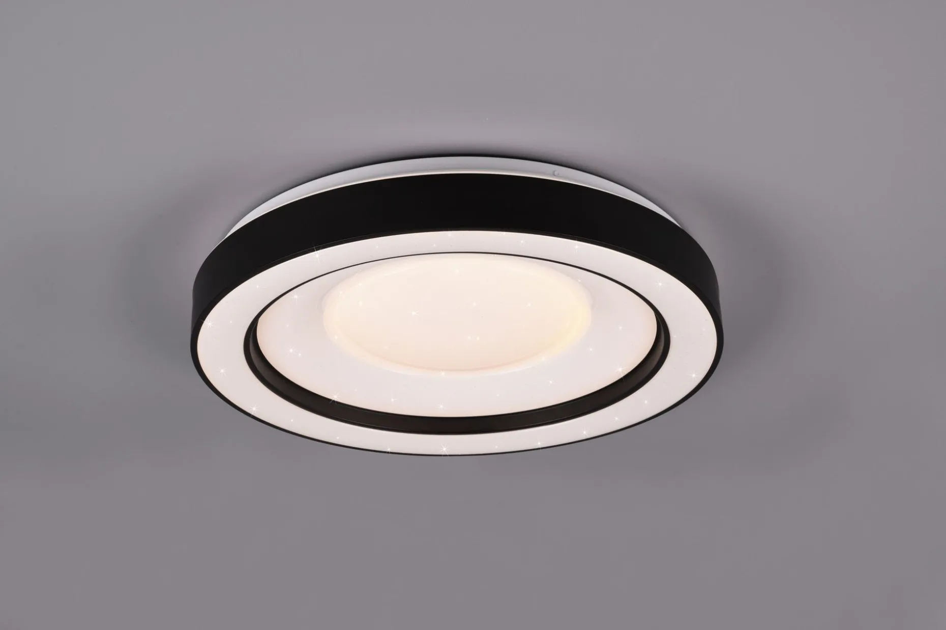 Trio Lighting Arco LED plafond matt svart starlight RGBW