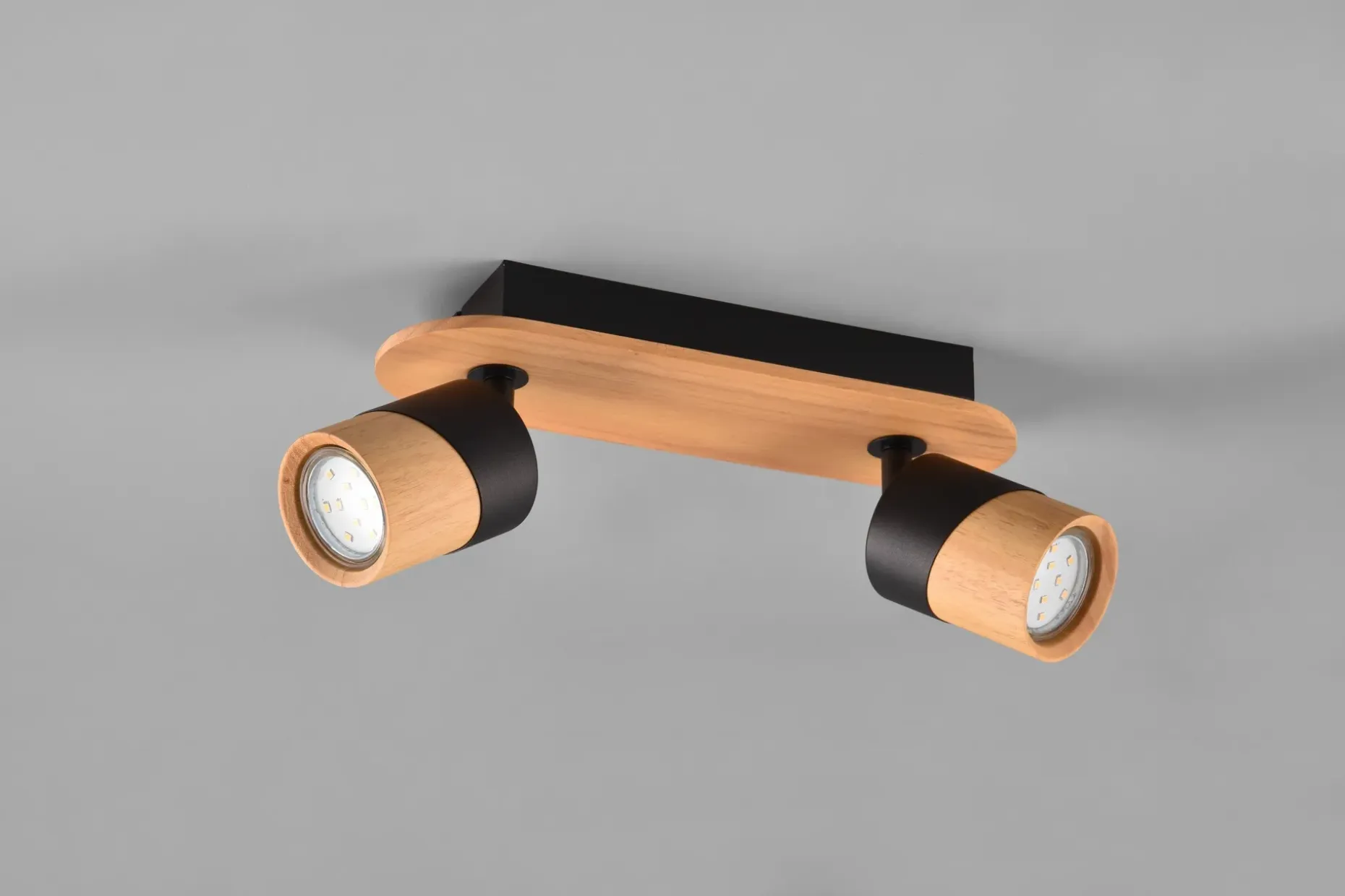 Trio Lighting Aruni Spotlight 2L GU10 Tre/Matt Svart