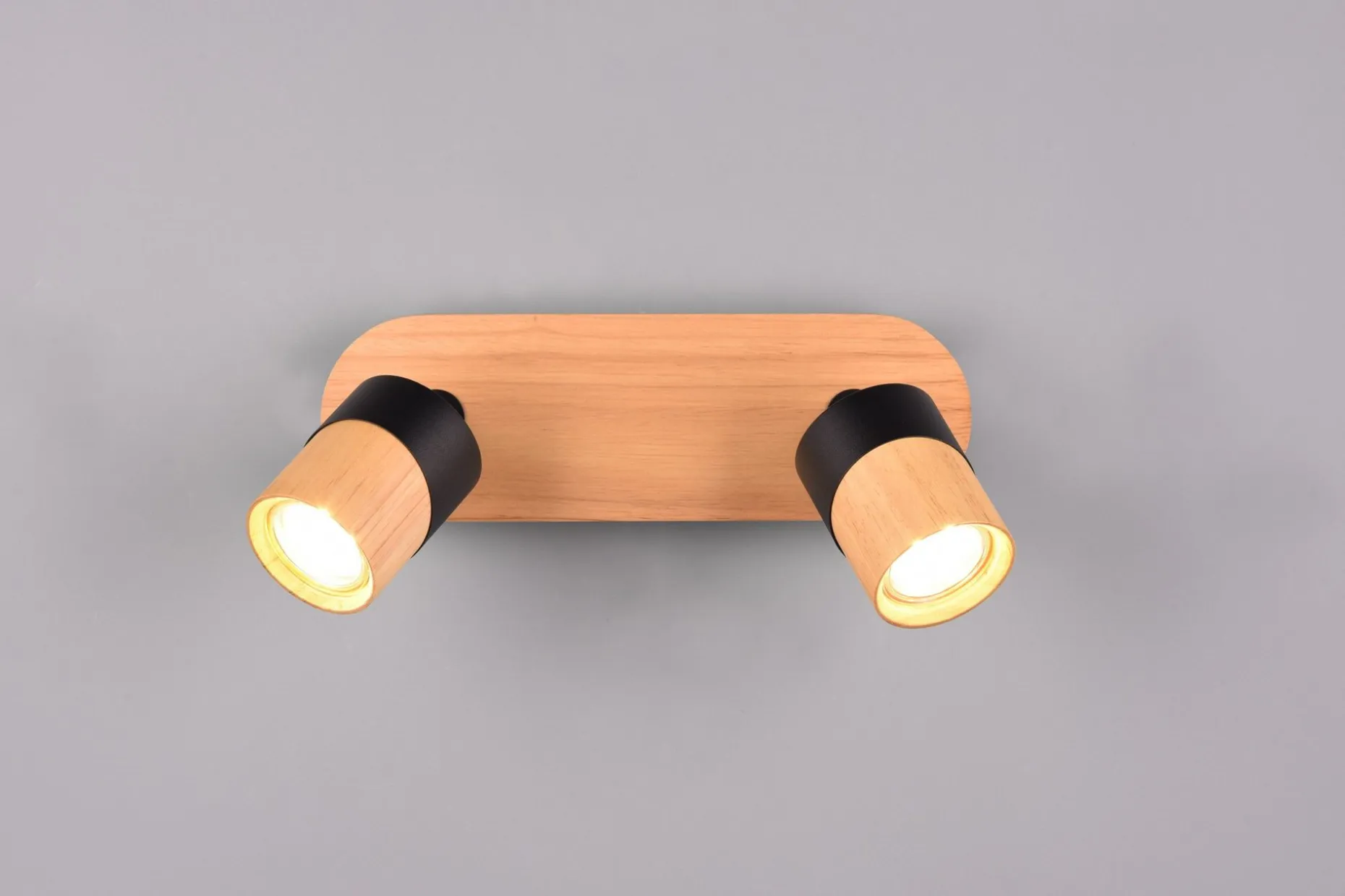 Trio Lighting Aruni Spotlight 2L GU10 Tre/Matt Svart