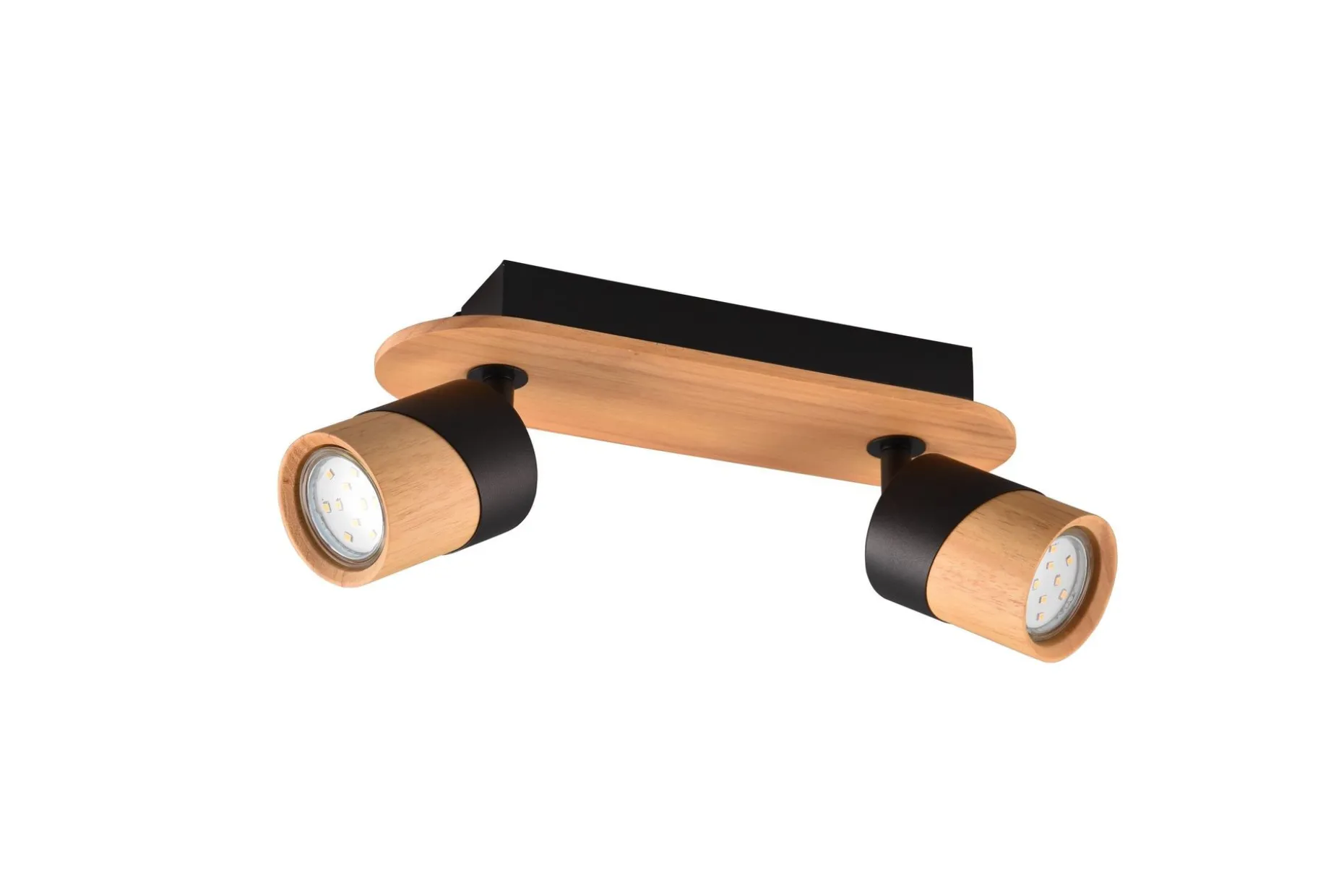 Trio Lighting Aruni Spotlight 2L GU10 Tre/Matt Svart