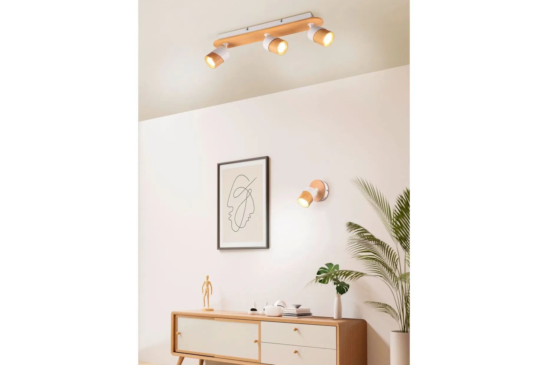 Trio Lighting Aruni spotlight 3L GU10 tre/matt hvit