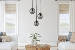Trio Lighting Balini taklampe 3L E14 antrasitt