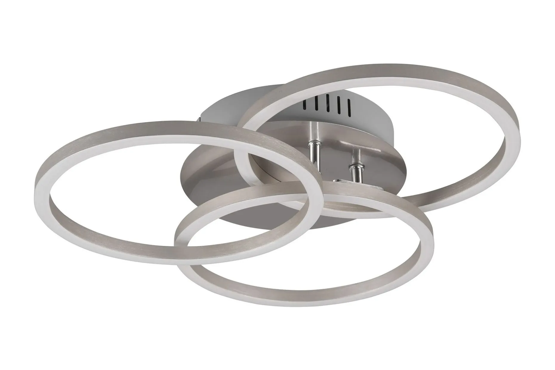 Trio Lighting Circle LED plafond børstet stål