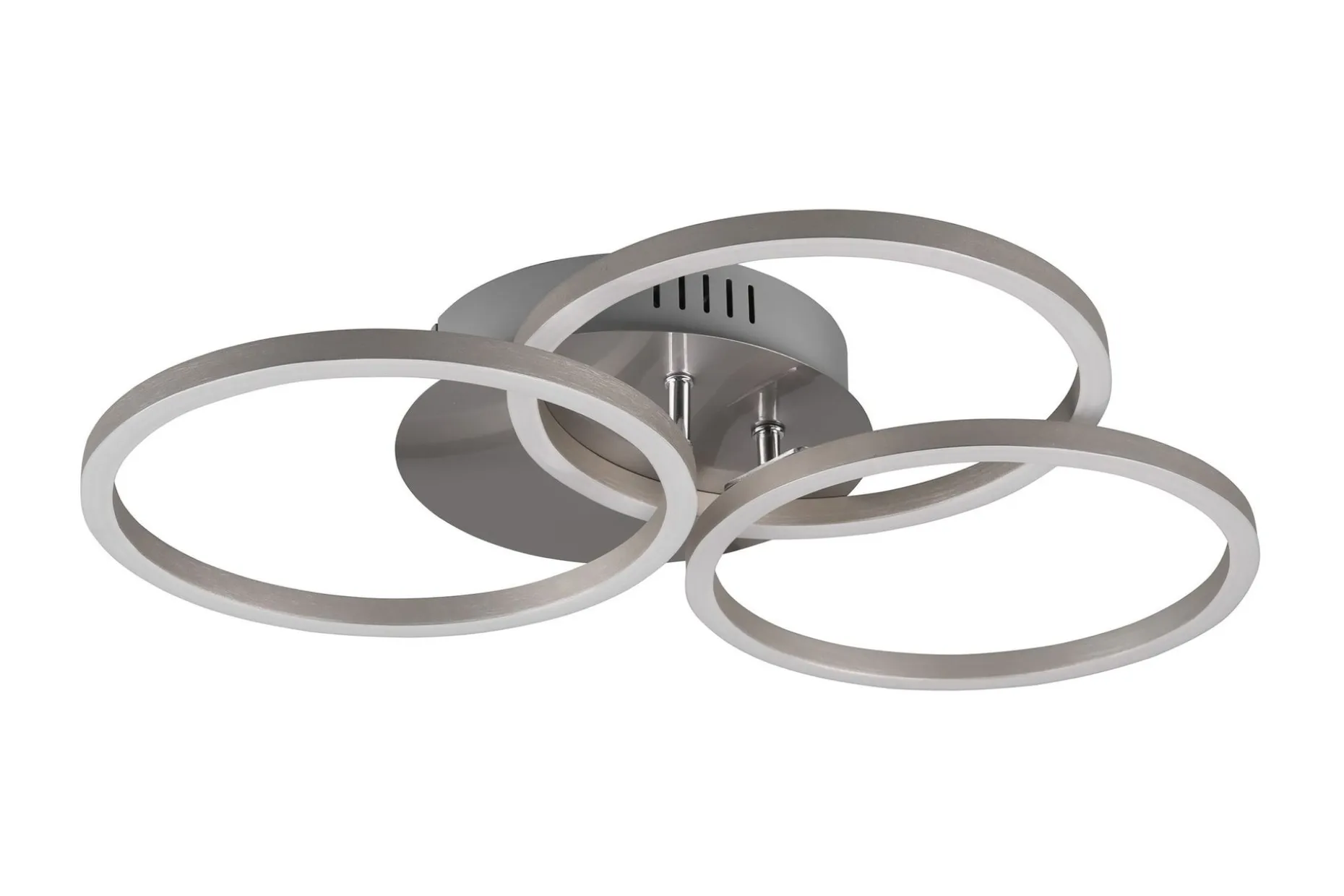 Trio Lighting Circle LED plafond børstet stål