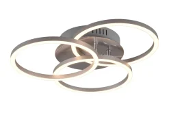 Trio Lighting Circle LED plafond børstet stål
