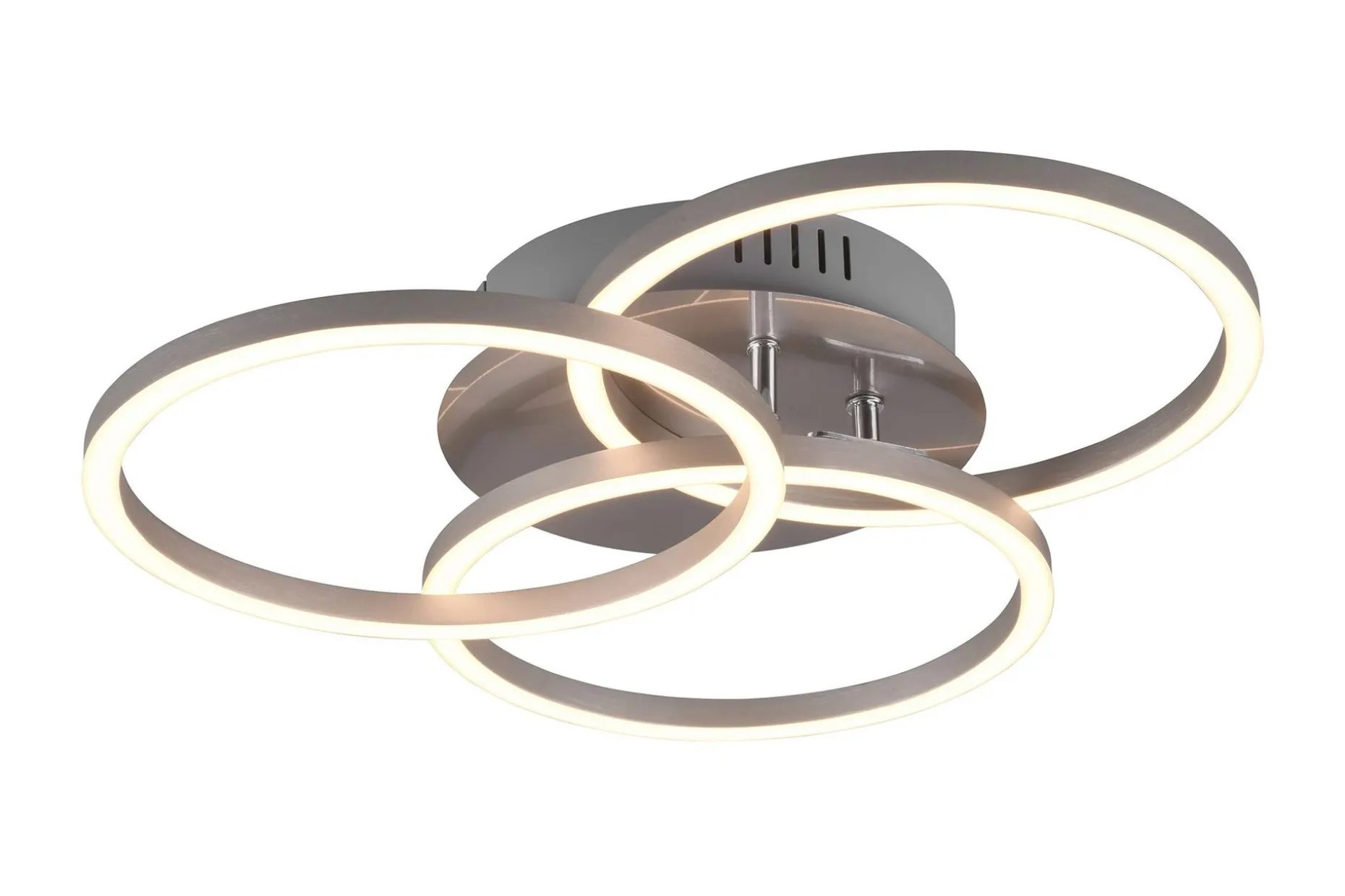 Trio Lighting Circle LED plafond børstet stål