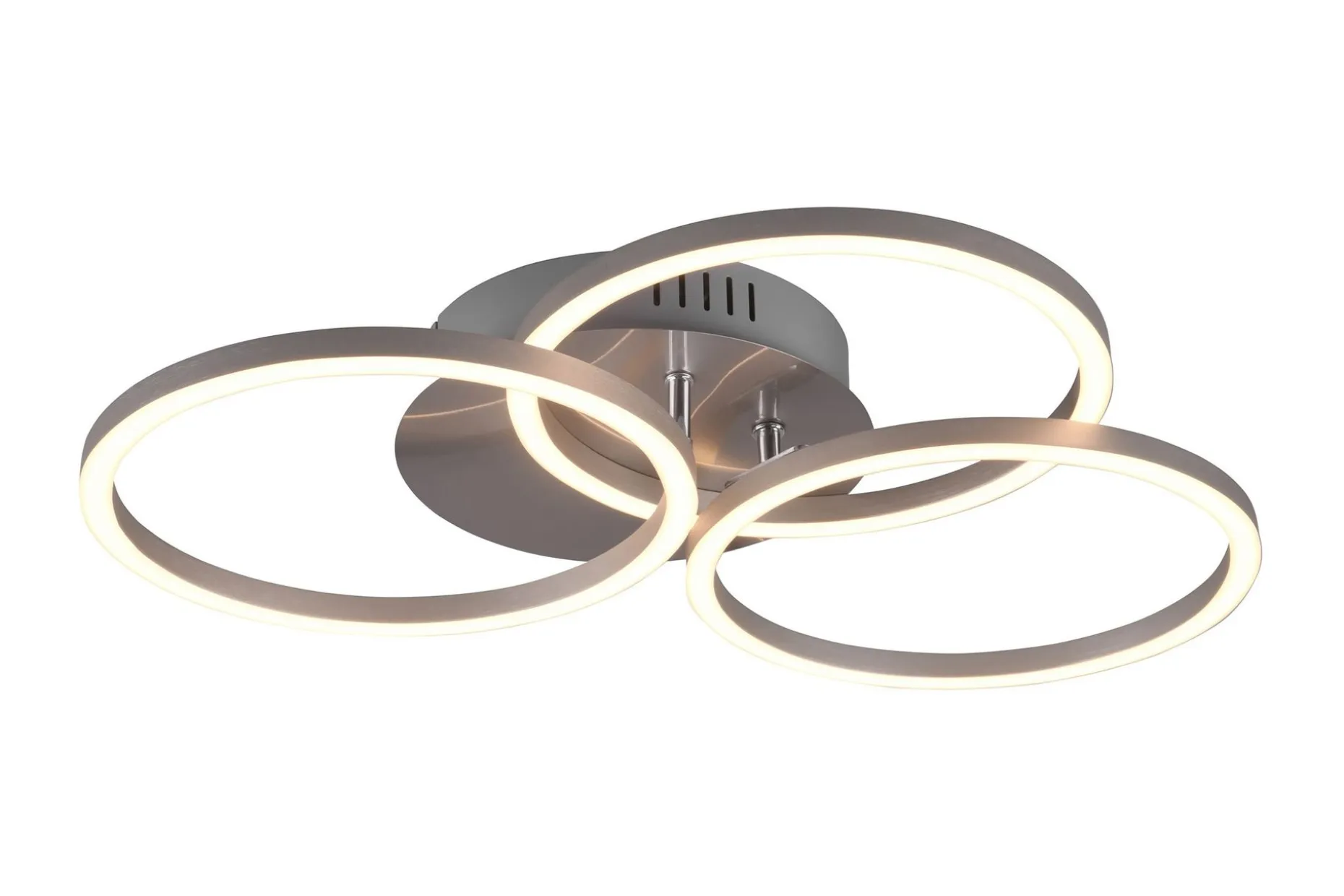 Trio Lighting Circle LED plafond børstet stål