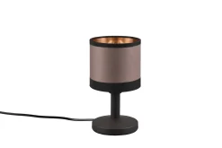 Trio Lighting Davos Bordlampe E14 Matt Svart/Gråbrun