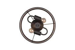 Trio Lighting Davos plafond 30 cm 2xE14 matt svart/greige