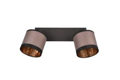 Trio Lighting Davos Spotlight 2L E14 matt svart/greige