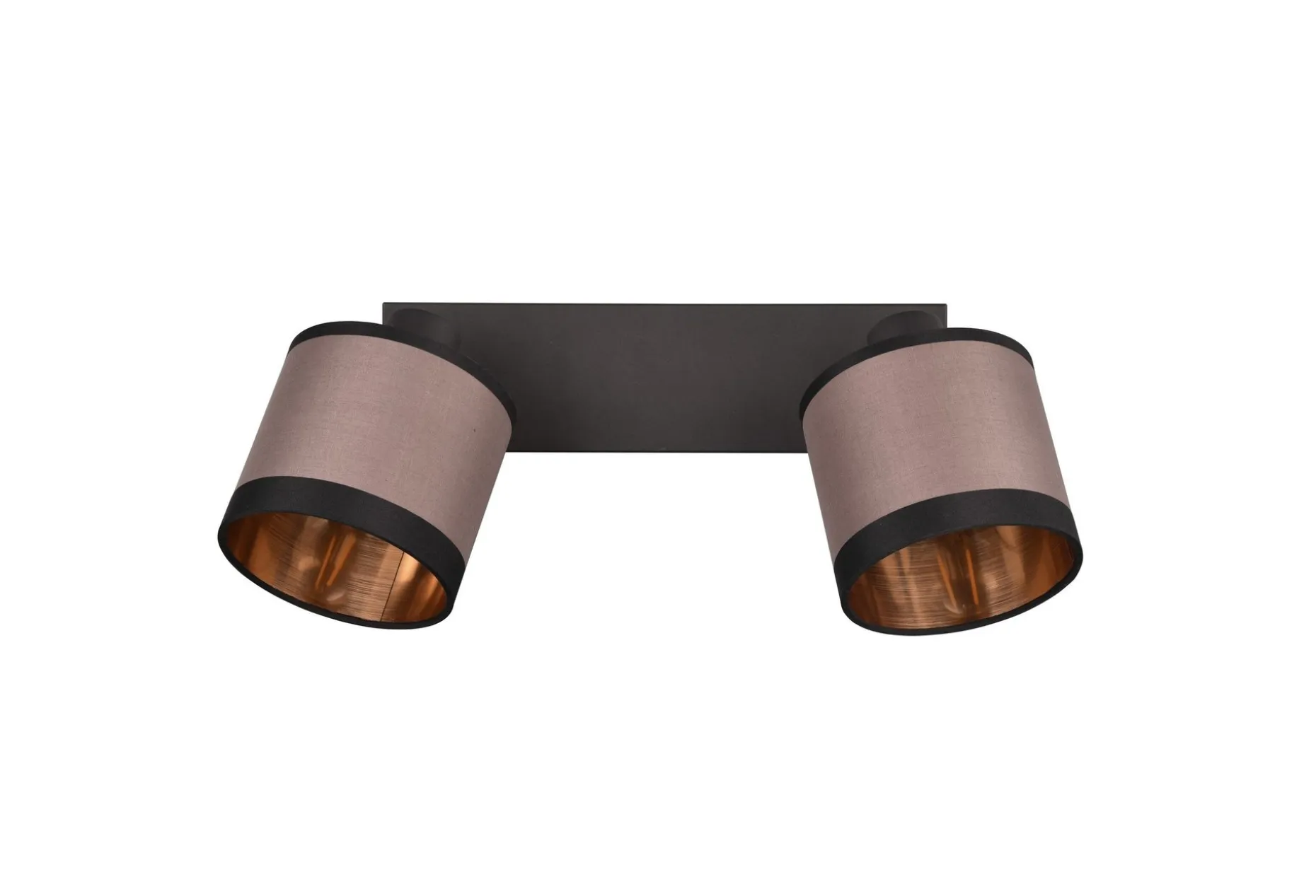 Trio Lighting Davos Spotlight 2L E14 matt svart/greige