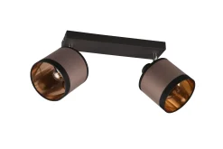Trio Lighting Davos Spotlight 2L E14 matt svart/greige