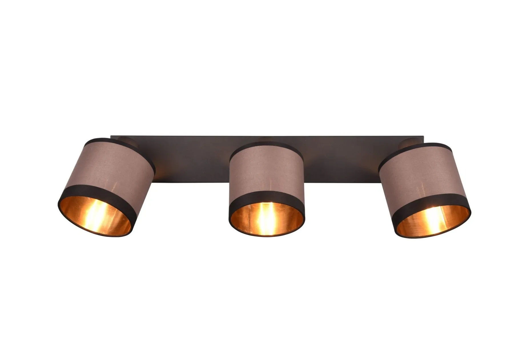 Trio Lighting Davos spotlight 3L E14 matt svart/greige