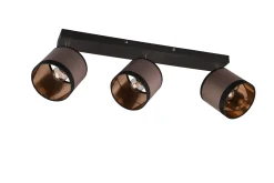 Trio Lighting Davos spotlight 3L E14 matt svart/greige
