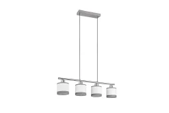 Trio Lighting Davos Taklampe 4L E14 Krom/Hvit